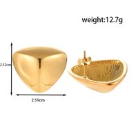 1 Pair IG Style Simple Style C Shape Triangle Square 304 Stainless Steel Ear Studs main image 2