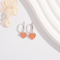 1 Pair Cartoon Style Cute Sweet Heart Shape Eye Plating Sterling Silver White Gold Plated Drop Earrings main image 4