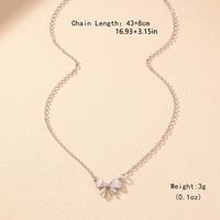 Wholesale Jewelry Simple Style Classic Style Bow Knot Iron Zinc Alloy Pendant Necklace main image 5