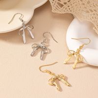 1 Pair Preppy Style Simple Style Bow Knot Iron Zinc Alloy Drop Earrings main image 2