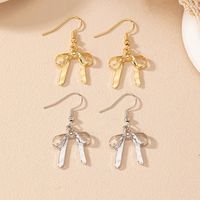1 Pair Preppy Style Simple Style Bow Knot Iron Zinc Alloy Drop Earrings main image 1