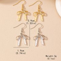 1 Pair Preppy Style Simple Style Bow Knot Iron Zinc Alloy Drop Earrings main image 5