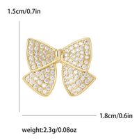 Elegant Glam Bow Knot Copper Plating Inlay Zircon Women's Brooches sku image 1
