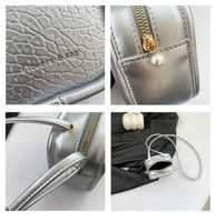 Women's Small Pu Leather Solid Color Cute Classic Style Square Zipper Crossbody Bag main image 8