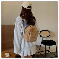 Waterproof 13 Inch Solid Color Casual Holiday Women's Backpack main image 2