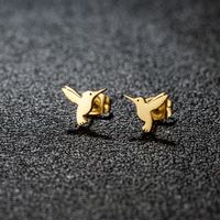 1 Pair Sweet Artistic Animal Irregular Polishing Plating 304 Stainless Steel 18K Gold Plated Ear Studs sku image 13