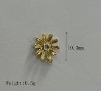 1 Piece 8.7*8.7mm Hole Under 1mm Copper Zircon 14K Gold Plated Round Moon Heart Shape Pendant sku image 3