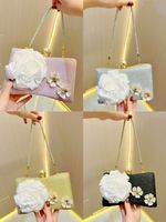 Pink Silver Gold Polyester Flower Evening Bags main image 1