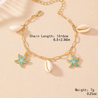 Vacation Marine Style Modern Style Starfish Shell Alloy Shell Women's Bracelets main image 2