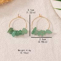 1 Pair Vacation Modern Style Classic Style Round Stone Copper Alloy Earrings main image 2