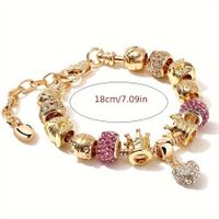 Style Vintage Style Simple Bloc De Couleur Alliage Placage Incruster Strass Zircon Plaqué Or Femmes Bracelets main image 5