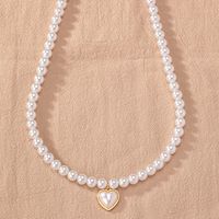 Wholesale Jewelry Lady Modern Style Classic Style Heart Shape Plastic Zinc Alloy Pendant Necklace sku image 1