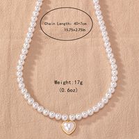 Wholesale Jewelry Lady Modern Style Classic Style Heart Shape Plastic Zinc Alloy Pendant Necklace main image 2