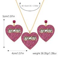 Classic Style Heart Shape Alloy Polishing Inlay Rhinestones Women's Jewelry Set main image 2