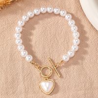 Elegante Señora Estilo Moderno Forma De Corazón Aleación El Plastico Mujeres Pulsera sku image 1