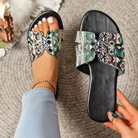 Women's Vacation Ethnic Style Color Block Round Toe Beach Sandals main image 4