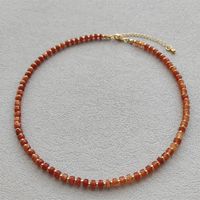 Simple Style Color Block Natural Stone Copper Beaded Women's Bracelets Necklace sku image 16