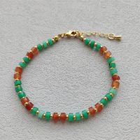 Simple Style Color Block Natural Stone Copper Beaded Women's Bracelets Necklace sku image 6