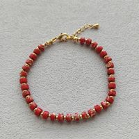 Simple Style Color Block Natural Stone Copper Beaded Women's Bracelets Necklace sku image 7