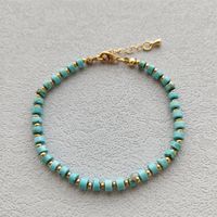 Simple Style Color Block Natural Stone Copper Beaded Women's Bracelets Necklace sku image 3