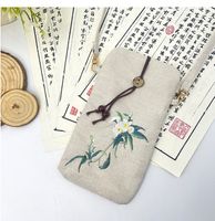 Women's Small Cotton And Linen Flower Vintage Style Ethnic Style Lock Clasp Crossbody Bag main image 2