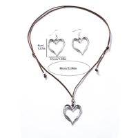 Vintage Style Vacation Heart Shape Alloy Alloy Women's Earrings Necklace Jewelry Set main image 2