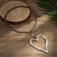 Vintage Style Vacation Heart Shape Alloy Alloy Women's Earrings Necklace Jewelry Set sku image 1