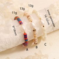 IG Style Bohemian Circle Shell Beaded Inlay Artificial Crystal 18K Gold Plated Women's Bracelets main image 2