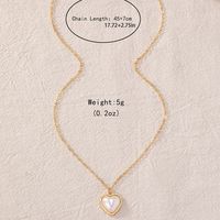 Wholesale Jewelry Elegant Lady Modern Style Heart Shape Plastic Zinc Alloy Artificial Pearls Inlay Pendant Necklace main image 2
