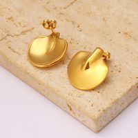1 Pair IG Style Modern Style Classic Style Geometric Solid Color 304 Stainless Steel None 18K Gold Plated Drop Earrings main image 9