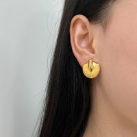 1 Pair IG Style Modern Style Classic Style Geometric Solid Color 304 Stainless Steel None 18K Gold Plated Drop Earrings main image 4