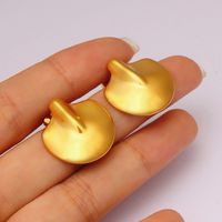 1 Pair IG Style Modern Style Classic Style Geometric Solid Color 304 Stainless Steel None 18K Gold Plated Drop Earrings main image 5