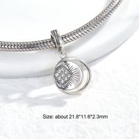 1 Piece Sterling Silver Zircon Round Polished Pendant main image 2