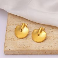 1 Pair IG Style Modern Style Classic Style Geometric Solid Color 304 Stainless Steel None 18K Gold Plated Drop Earrings main image 8
