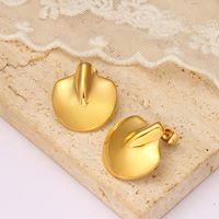 1 Pair IG Style Modern Style Classic Style Geometric Solid Color 304 Stainless Steel None 18K Gold Plated Drop Earrings main image 3