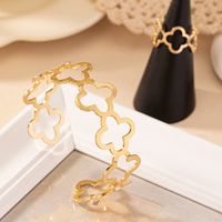 Basic Modern Style Classic Style Four Leaf Clover Metal Women's Rings Bracelets main image 3