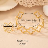 Basic Modern Style Classic Style Four Leaf Clover Metal Women's Rings Bracelets main image 2