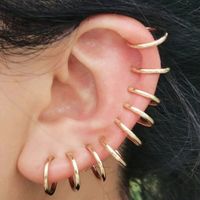 1 Pair Modern Style Streetwear Geometric 304 Stainless Steel 14K Gold Plated Ear Cuffs main image 3