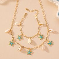 IG Style Vacation Modern Style Starfish Shell Alloy Shell Women's Bracelets Necklace sku image 1