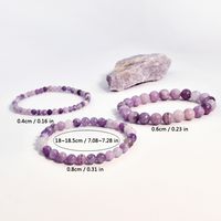 Purple Heart Stone Elegant Simple Style Geometric Bracelets main image 2