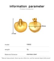 1 Pair IG Style Modern Style Classic Style Geometric Solid Color 304 Stainless Steel None 18K Gold Plated Drop Earrings main image 2