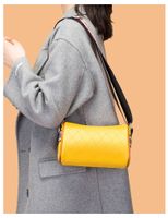 Women's Medium Leather Solid Color Streetwear Zipper Shoulder Bag main image 3