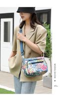 Women's Mini Nylon Flower Classic Style Zipper Crossbody Bag main image 3