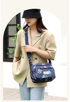 Women's Mini Nylon Flower Classic Style Zipper Crossbody Bag main image 4
