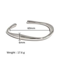 Casual Simple Style Solid Color 316 Stainless Steel  14K Gold Plated Bangle In Bulk sku image 1