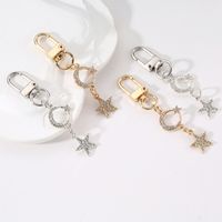 Simple Style Solid Color Alloy Inlay Rhinestones Keychain main image 1