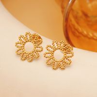1 Pair Basic Modern Style Classic Style Sun 304 Stainless Steel None 18K Gold Plated Ear Studs main image 7