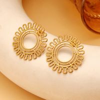 1 Pair Basic Modern Style Classic Style Sun 304 Stainless Steel None 18K Gold Plated Ear Studs main image 8