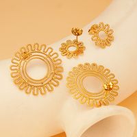 1 Pair Basic Modern Style Classic Style Sun 304 Stainless Steel None 18K Gold Plated Ear Studs main image 5