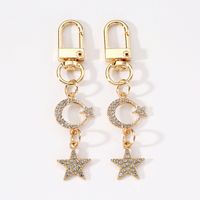 Simple Style Solid Color Alloy Inlay Rhinestones Keychain sku image 1